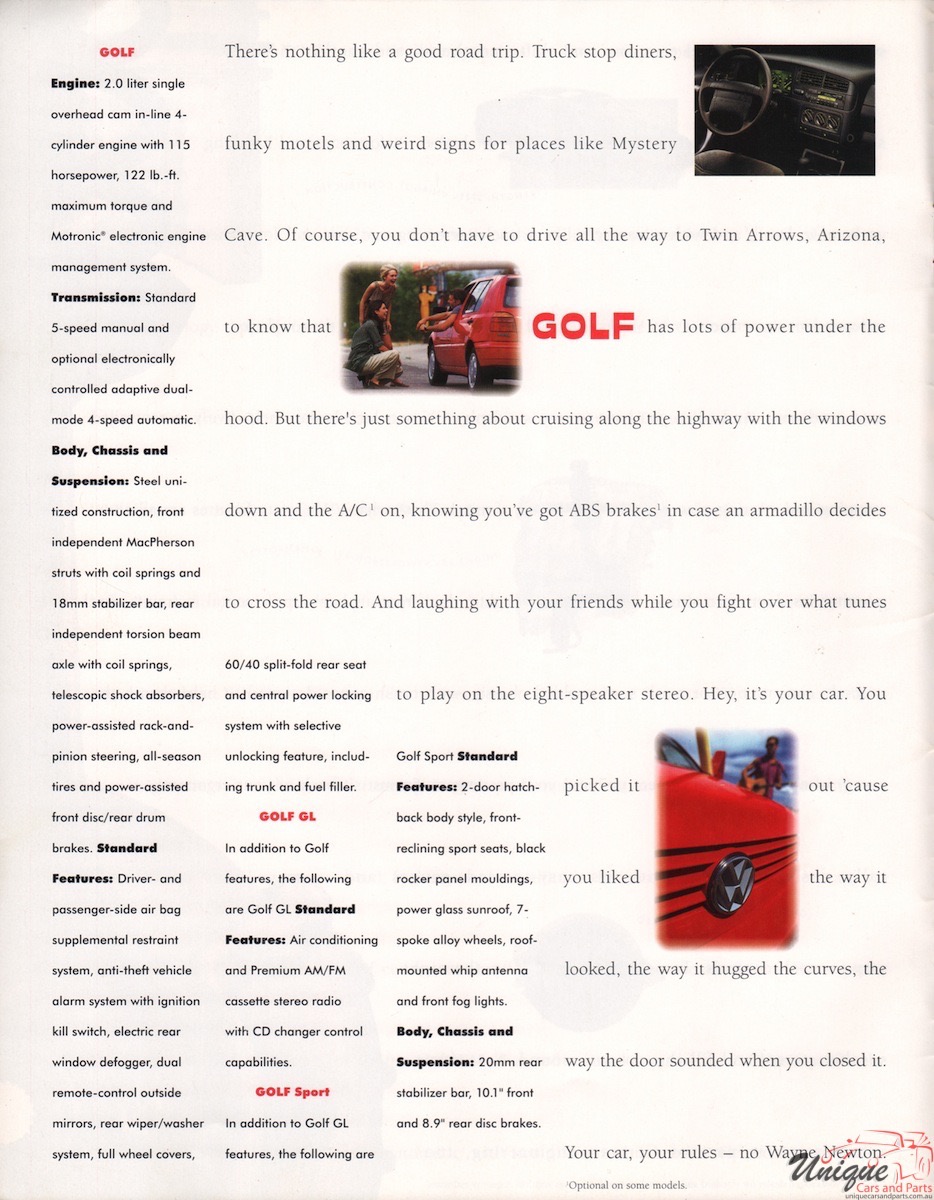 1994 VW Full Line Brochure Page 3